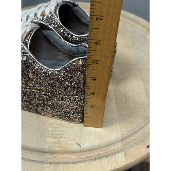 Steve Madden Shoes Womens Size 6M Multicolor Glitter Platform Karuso Chunky Sole - Picture 6 of 10